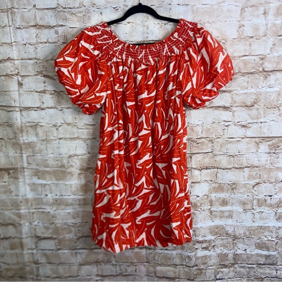 Anthropologie WHIT TWO Banana Leaf Off-The-Shoulder Tunic Dress Size Sma… - Picture 6 of 8
